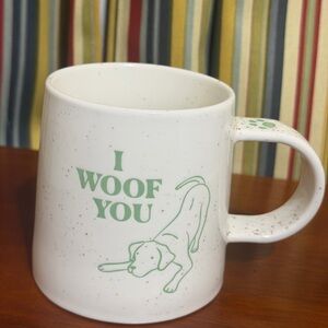 I Woof You White Ceramic Dog Stoneware White Teal Dog Room Essentials Target